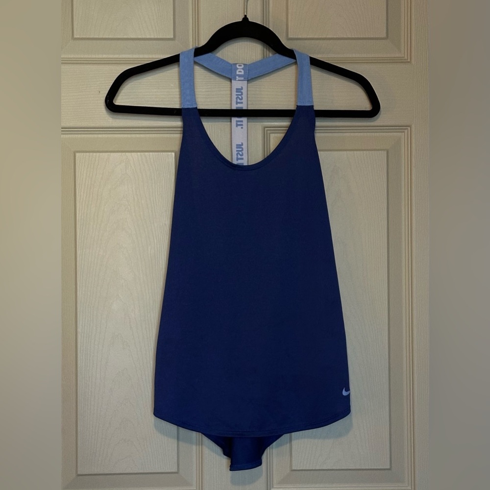 NIKE DRI-FIT Navy Blue Just Do It Racerback Vest Tank Top - Size XS